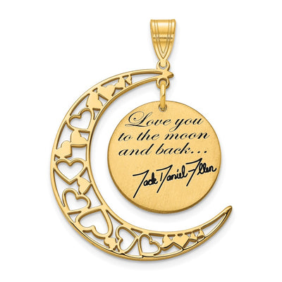10K yellow gold signature pendant