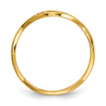 10K Yellow Gold Twisted Band with Epoxy Monogram Ring view