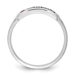 10K White Gold Name and Genuine Stone Rig view