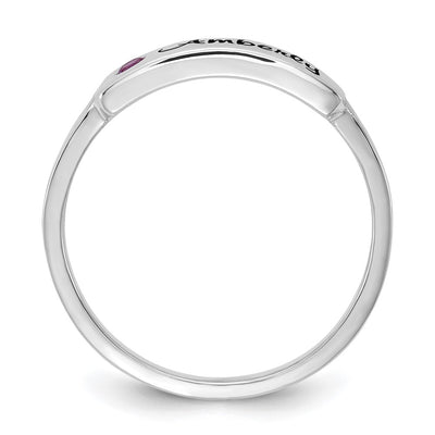 10K White Gold Name and Genuine Stone Rig