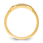 10K Yellow Gold Name and Genuine Stone Ring view