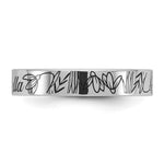 10k White Gold Name and Birth Flower Ring view 3