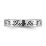10k White Gold Name and Birth Flower Ring view 5