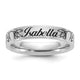 10k White Gold Name and Birth Flower Ring