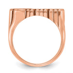 10k Rose Gold Name Plate Ring view 2