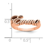10k Rose Gold Name Plate Ring view 5