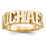 14K Rose Gold Cut-out Name Rings view