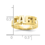 10K Yellow Gold Cut-out Name Ring view