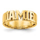 10K Yellow Gold Cut-out Name Ring