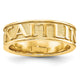 10K Yellow Gold Polished and Sandblasted Name Ring