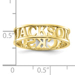 10K Yellow Gold Cut-out Name Ring view