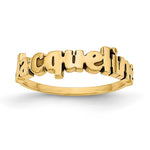 10K Polished Personalized Name Ring view 3