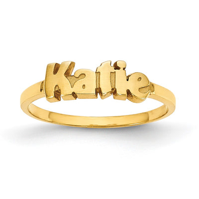 10K gold name ring