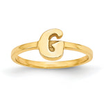 10K & 14K Gold Script or Block Font Initial Ring view 8