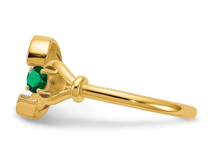 10KY Gold Initial Letter Birthstone Ring Personalized Name Jewelry Accessory (Style 10XNR81CY)