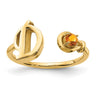 10KY Letter D with Birthstone Ring