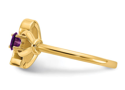 10KY Gold Initial Letter Birthstone Ring Personalized Name Jewelry Accessory (Style 10XNR81GY)