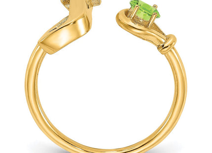10KY Gold Initial Letter Birthstone Ring Personalized Name Jewelry Accessory (Style 10XNR81JY)