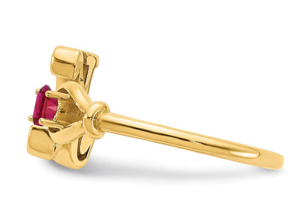 10KY Gold Initial Letter Birthstone Ring Personalized Name Jewelry Accessory (Style 10XNR81KY)