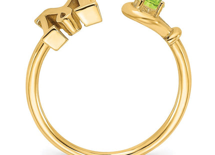 10KY Gold Initial Letter Birthstone Ring Personalized Name Jewelry Accessory (Style 10XNR81MY)