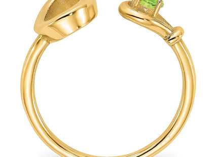 10KY Gold Initial Letter Birthstone Ring Personalized Name Jewelry Accessory (Style 10XNR81OY)