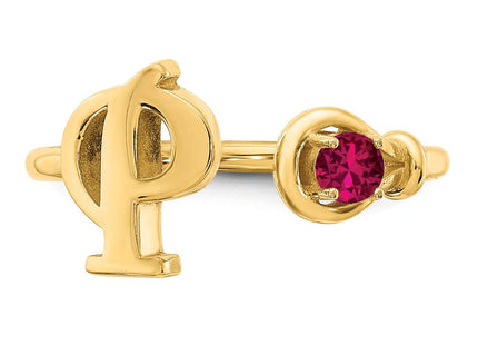 10KY Gold Initial Letter Birthstone Ring Personalized Name Jewelry Accessory (Style 10XNR81PY)