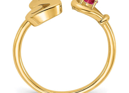 10KY Gold Initial Letter Birthstone Ring Personalized Name Jewelry Accessory (Style 10XNR81SY)