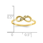 10K Yellow Gold Personalized Infinity Ring view
