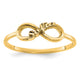 10K Yellow Gold Personalized Infinity Ring