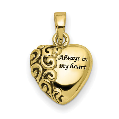 10K gold heart pendant
