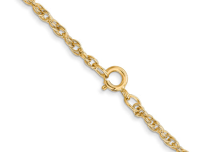 14K Carded . Cable Rope with Spring Ring Clasp Chain, 18 x 1.55mm