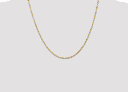14K Carded . Cable Rope with Spring Ring Clasp Chain (Style 11RY-20)