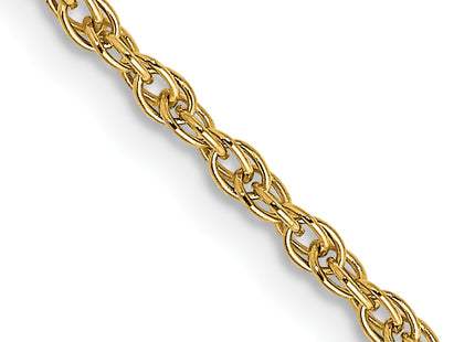 14K Carded . Cable Rope with Spring Ring Clasp Chain, 18 x 1.55mm