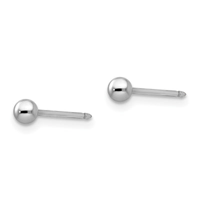 Inverness 14K White Gold Ball Post Earrings