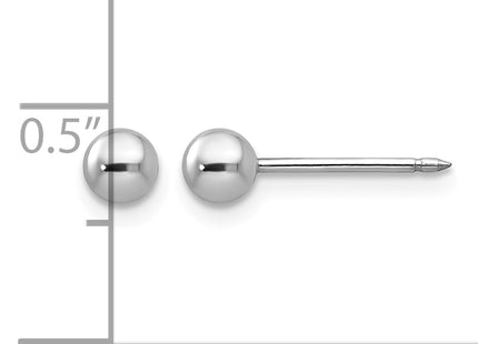Inverness 14k White Gold Ball Post Earrings