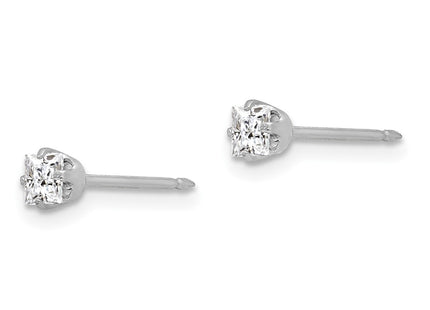14k White Gold Earrings Style 130E - Classique Jewelry Inc.