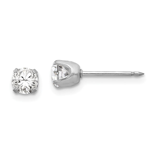 14k White Gold Earrings Style 138E - Classique Jewelry Inc.