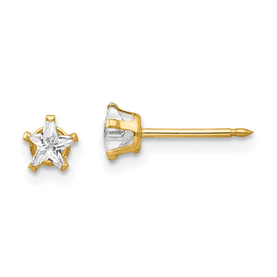 Inverness 14K Star CZ Post Earrings