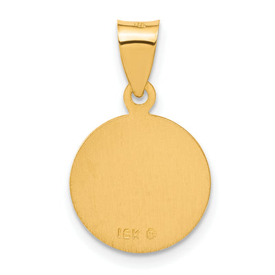 18K Saint Christopher Medal Pendant, 23.5 x 14.3mm
