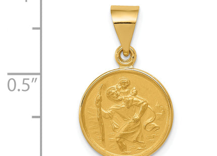 18k Saint Christopher Medal Pendant, 23.5 x 14.3mm