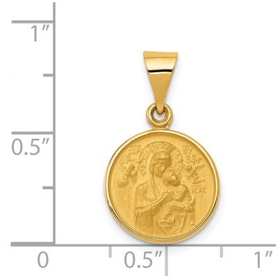 18K Our Lady of Perpetual Help Medal Pendant