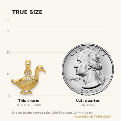 14K Goose Charm