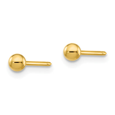 Inverness 14K Polished Ball Long Post Piercing Earrings