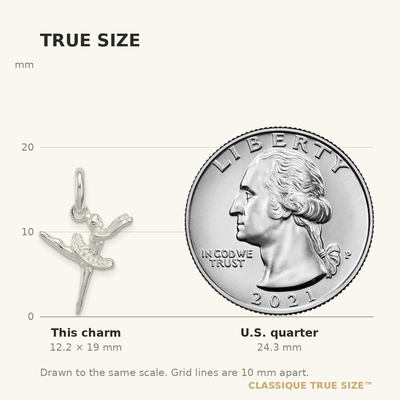 Sterling Silver Ballerina Charm