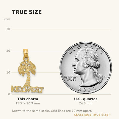 14K KEY WEST Palm Tree Charm