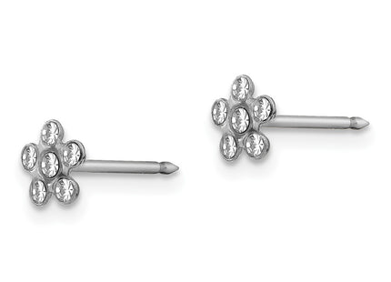 14k White Gold Earrings Style 230E - Classique Jewelry Inc.
