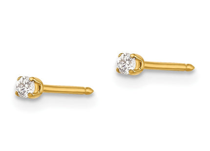 14k Yellow Gold Earrings Style 23E - Classique Jewelry Inc.