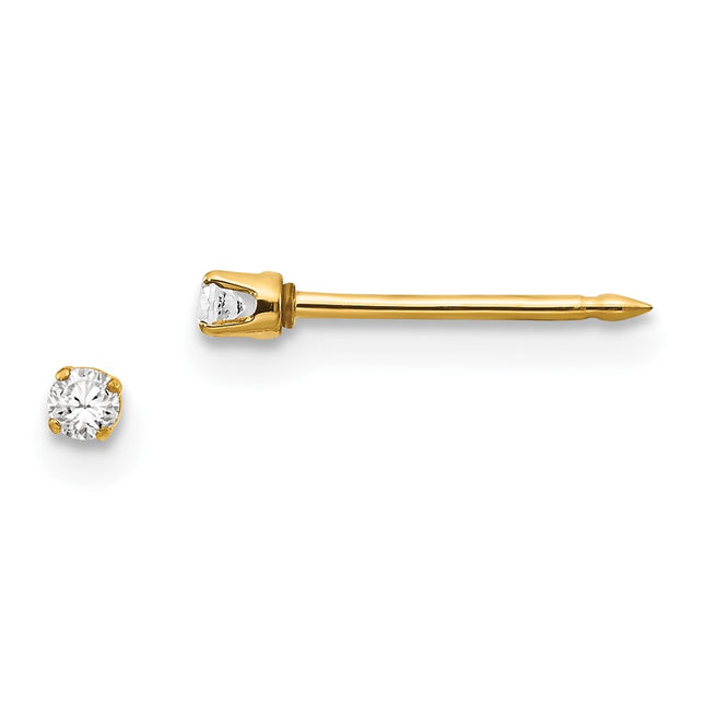 14k Yellow Gold Earrings Style 23E - Classique Jewelry Inc.