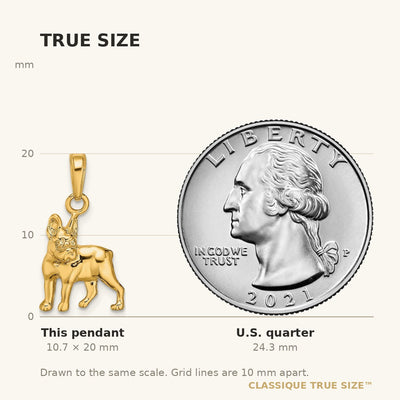14K Boston Terrier Dog Pendant