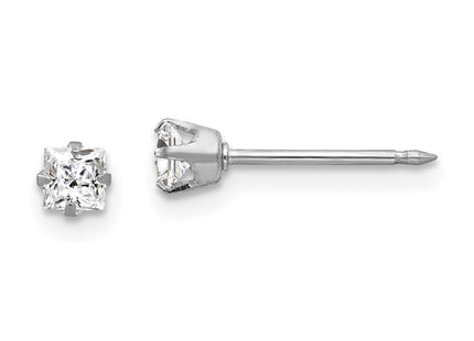 18k White Gold Earrings Style 255E - Classique Jewelry Inc.